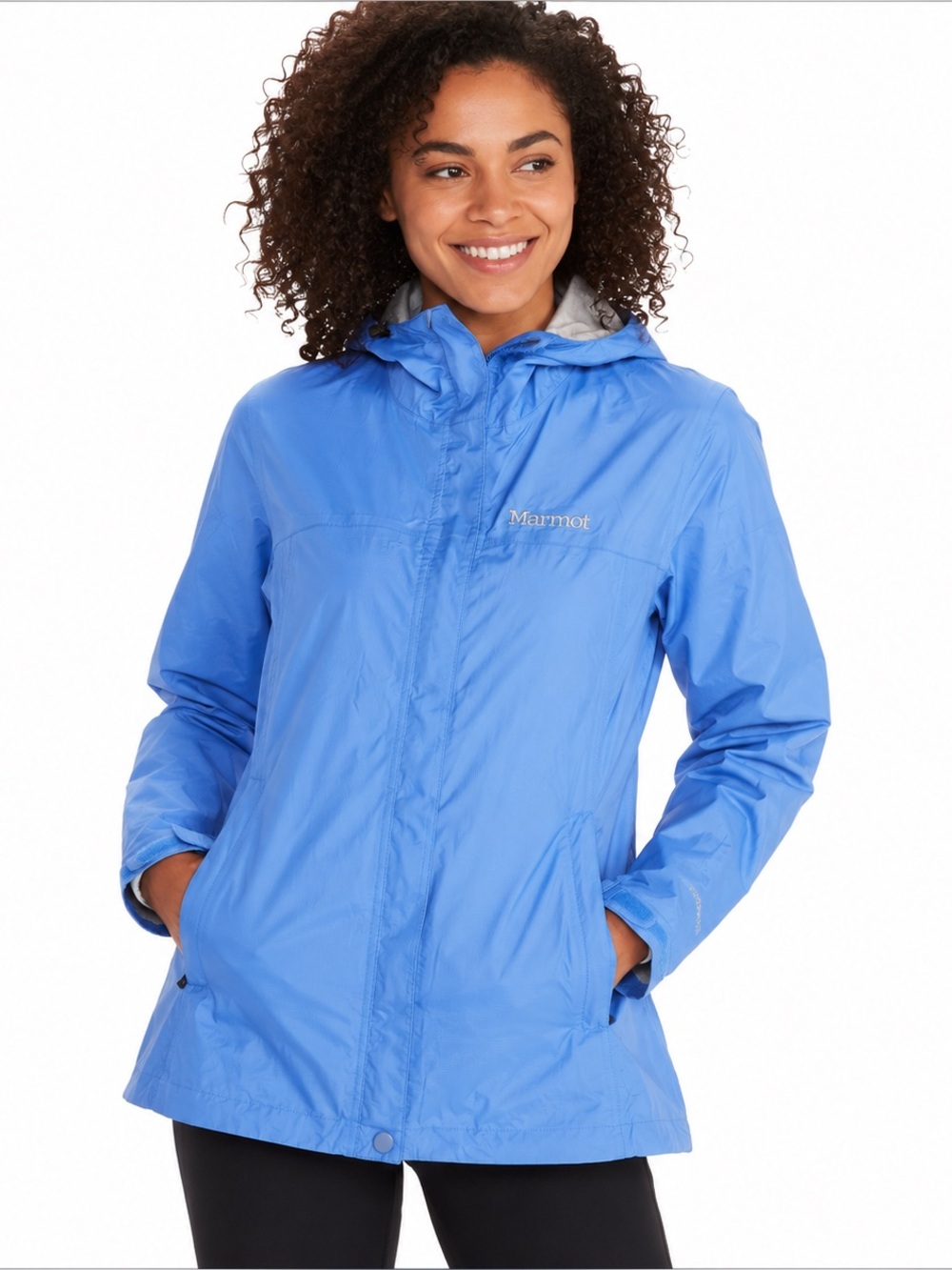 MARMOT Blue Waterproof Hooded Rain Jacket Lightweight Women’s Medium